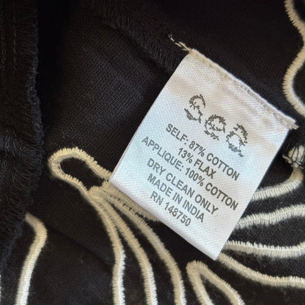 Sea New York Black White Applique Embroidered Mini Dress XS NWT Cotton Linen - Picture 7 of 10
